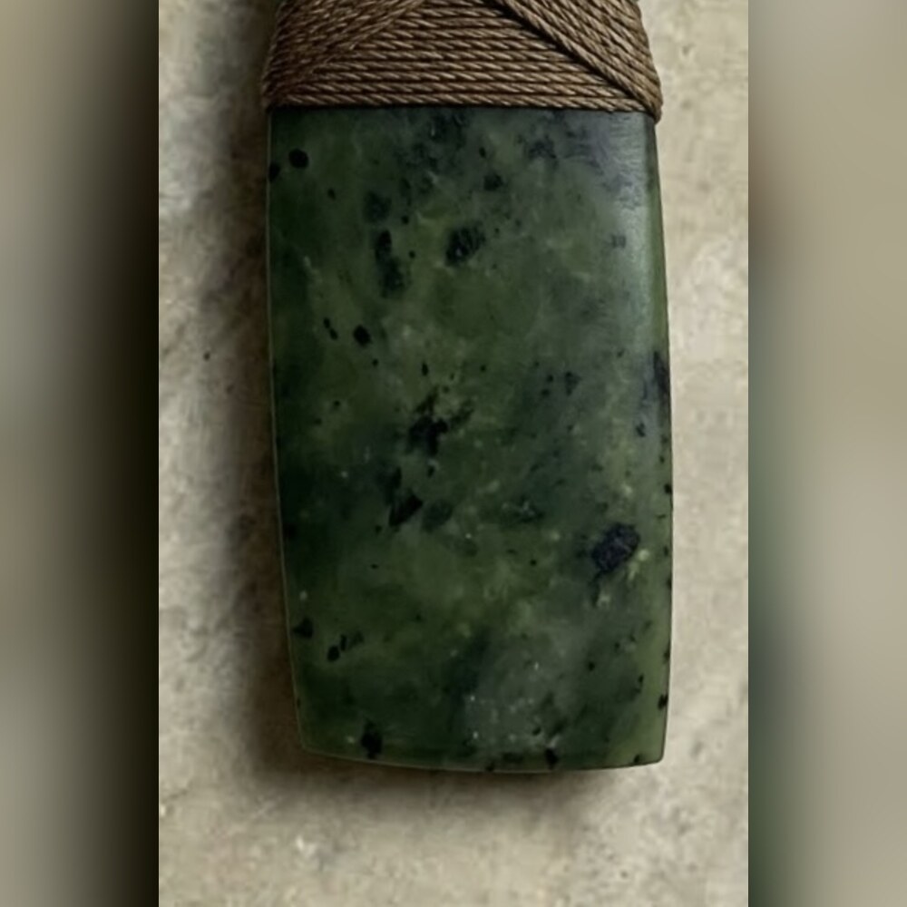 Large Toki, toki · kawakawa pounamu, handcrafted pounamu